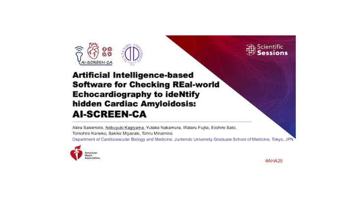 AI-SCREEN-CA: Uncovering Hidden Cardiac Amyloidosis with AI-Driven Echocardiography
