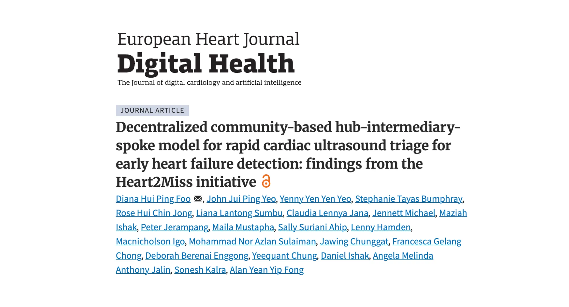 AI Echo for Community Heart Failure Screening: The Heart2Miss Initiative