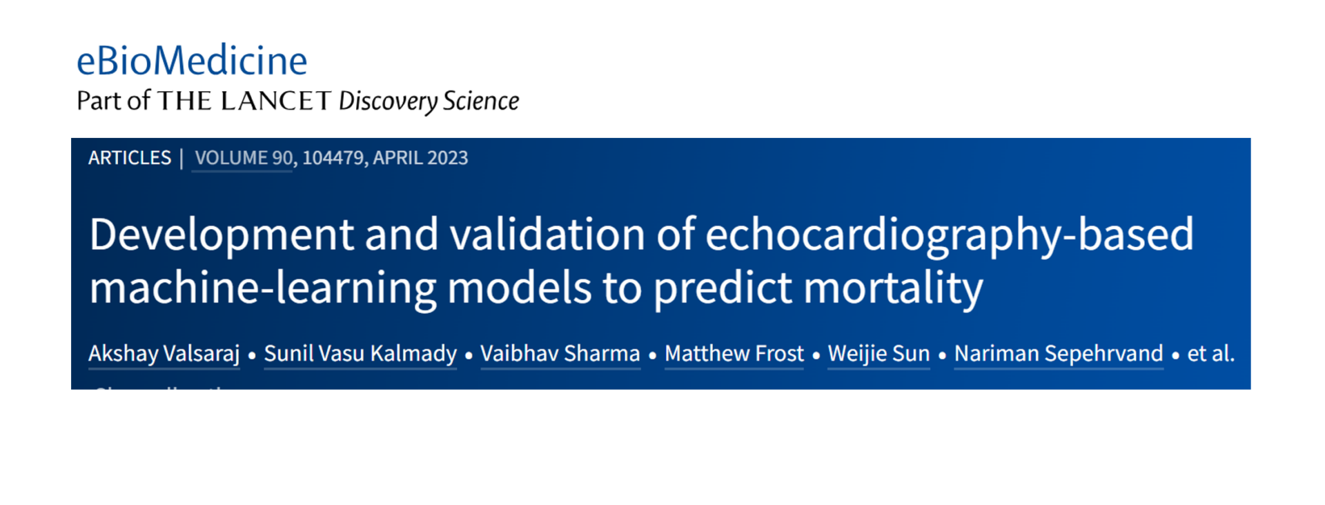 AI Echo Mortality Prediction